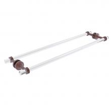 Allied Brass PB-41D-BB-30-CA - Pacific Beach Collection 30 Inch Back to Back Shower Door Towel Bar with Dotted Accents