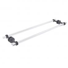 Allied Brass PB-41D-BB-30-GYM - Pacific Beach Collection 30 Inch Back to Back Shower Door Towel Bar with Dotted Accents