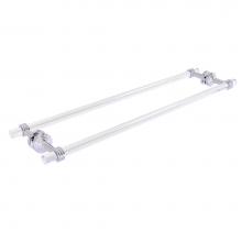 Allied Brass PB-41D-BB-30-PC - Pacific Beach Collection 30 Inch Back to Back Shower Door Towel Bar with Dotted Accents