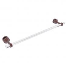 Allied Brass PB-41D-SM-24-CA - Pacific Beach Collection 24 Inch Shower Door Towel Bar with Dotted Accents - Antique Copper