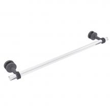 Allied Brass PB-41D-SM-24-GYM - Pacific Beach Collection 24 Inch Shower Door Towel Bar with Dotted Accents - Matte Gray