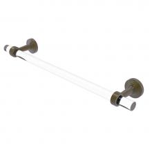Allied Brass PB-41G-24-ABR - Pacific Beach Collection 24 Inch Towel Bar with Groovy Accents
