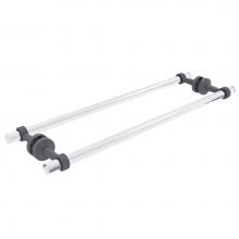 Allied Brass PB-41G-BB-24-GYM - Pacific Beach Collection 24 Inch Back to Back Shower Door Towel Bar with Groovy Accents