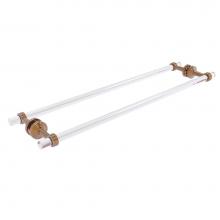 Allied Brass PB-41G-BB-30-BBR - Pacific Beach Collection 30 Inch Back to Back Shower Door Towel Bar with Groovy Accents