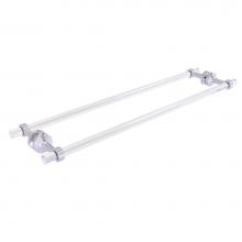 Allied Brass PB-41G-BB-30-SCH - Pacific Beach Collection 30 Inch Back to Back Shower Door Towel Bar with Groovy Accents