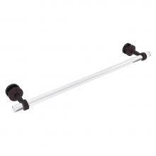 Allied Brass PB-41G-SM-24-ABZ - Pacific Beach Collection 24 Inch Shower Door Towel Bar with Grooved Accents - Antique Bronze