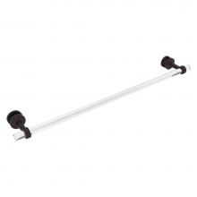 Allied Brass PB-41G-SM-30-ABZ - Pacific Beach Collection 30 Inch Shower Door Towel Bar with Grooved Accents - Antique Bronze