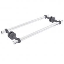 Allied Brass PB-41T-BB-18-GYM - Pacific Beach Collection 18 Inch Back to Back Shower Door Towel Bar with Twisted Accents