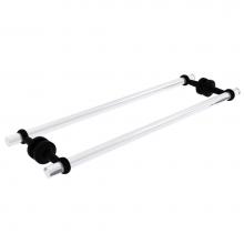 Allied Brass PB-41T-BB-24-BKM - Pacific Beach Collection 24 Inch Back to Back Shower Door Towel Bar with Twisted Accents