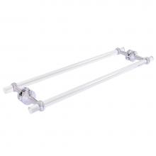 Allied Brass PB-41T-BB-24-PC - Pacific Beach Collection 24 Inch Back to Back Shower Door Towel Bar with Twisted Accents