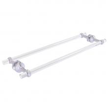 Allied Brass PB-41T-BB-24-SCH - Pacific Beach Collection 24 Inch Back to Back Shower Door Towel Bar with Twisted Accents