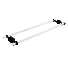 Allied Brass PB-41T-BB-30-BKM - Pacific Beach Collection 30 Inch Back to Back Shower Door Towel Bar with Twisted Accents