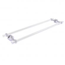 Allied Brass PB-41T-BB-30-PC - Pacific Beach Collection 30 Inch Back to Back Shower Door Towel Bar with Twisted Accents