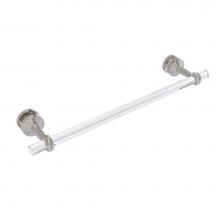 Allied Brass PB-41T-SM-18-SN - Pacific Beach Collection 18 Inch Shower Door Towel Bar with Twisted Accents