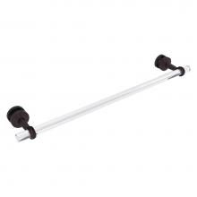 Allied Brass PB-41T-SM-24-ABZ - Pacific Beach Collection 24 Inch Shower Door Towel Bar with Twisted Accents - Antique Bronze