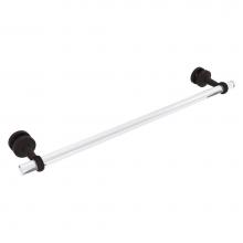 Allied Brass PB-41T-SM-24-ORB - Pacific Beach Collection 24 Inch Shower Door Towel Bar with Twisted Accents - Oil Rubbed Bronze