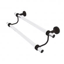 Allied Brass PB-72D-18-ORB - Pacific Beach Collection 18 Inch Double Towel Bar with Dotted Accents