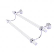Allied Brass PB-72D-18-SCH - Pacific Beach Collection 18 Inch Double Towel Bar with Dotted Accents