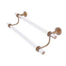 Allied Brass PB-72D-24-BBR - Pacific Beach Collection 24 Inch Double Towel Bar with Dotted Accents