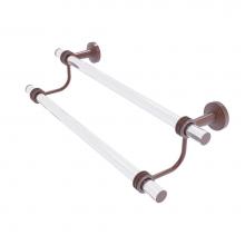 Allied Brass PB-72D-24-CA - Pacific Beach Collection 24 Inch Double Towel Bar with Dotted Accents