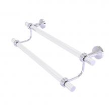 Allied Brass PB-72G-18-PC - Pacific Beach Collection 18 Inch Double Towel Bar with Groovy Accents