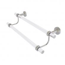Allied Brass PB-72G-18-SN - Pacific Beach Collection 18 Inch Double Towel Bar with Groovy Accents