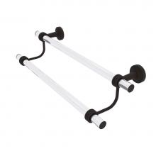 Allied Brass PB-72G-24-ORB - Pacific Beach Collection 24 Inch Double Towel Bar with Groovy Accents