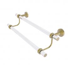 Allied Brass PB-72G-24-UNL - Pacific Beach Collection 24 Inch Double Towel Bar with Groovy Accents
