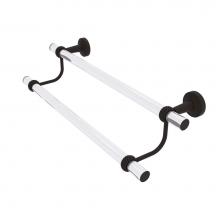 Allied Brass PB-72T-18-ORB - Pacific Beach Collection 18 Inch Double Towel Bar with Twisted Accents