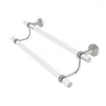 Allied Brass PB-72T-18-SN - Pacific Beach Collection 18 Inch Double Towel Bar with Twisted Accents
