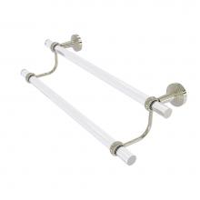 Allied Brass PB-72T-24-PNI - Pacific Beach Collection 24 Inch Double Towel Bar with Twisted Accents