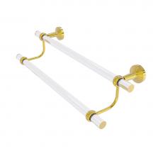 Allied Brass PB-72T-36-PB - Pacific Beach Collection 36 Inch Double Towel Bar with Twisted Accents