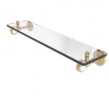Allied Brass PG-1G-22-UNL - Pacific Grove Collection 22 Inch Glass Shelf with Groovy Accents