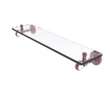 Allied Brass PG-1T-16-CA - Pacific Grove Collection 16 Inch Glass Shelf with Twisted Accents