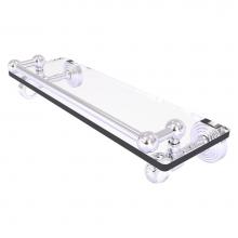 Allied Brass PG-1T-16-GAL-SCH - Pacific Grove Collection 16 Inch Gallery Glass Shelf with Twisted Accents - Satin Chrome