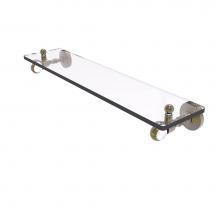 Allied Brass PG-1T-22-ABR - Pacific Grove Collection 22 Inch Glass Shelf with Twisted Accents