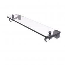 Allied Brass PG-1T-22-GYM - Pacific Grove Collection 22 Inch Glass Shelf with Twisted Accents