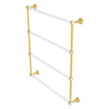 Allied Brass PG-28-30-PB - Pacific Grove Collection 4 Tier 30 Inch Ladder Towel Bar - Polished Brass