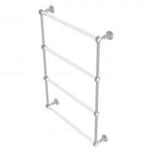 Allied Brass PG-28D-24-SN - Pacific Grove Collection 4 Tier 24 Inch Ladder Towel Bar with Dotted Accents - Satin Nickel