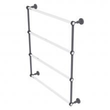 Allied Brass PG-28D-30-GYM - Pacific Grove Collection 4 Tier 30 Inch Ladder Towel Bar with Dotted Accents - Matte Gray