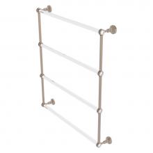 Allied Brass PG-28D-30-PEW - Pacific Grove Collection 4 Tier 30 Inch Ladder Towel Bar with Dotted Accents - Antique Pewter