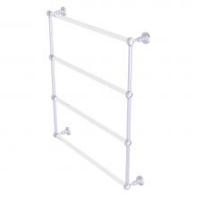 Allied Brass PG-28D-30-SCH - Pacific Grove Collection 4 Tier 30 Inch Ladder Towel Bar with Dotted Accents - Satin Chrome
