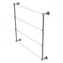 Allied Brass PG-28D-36-CA - Pacific Grove Collection 4 Tier 36 Inch Ladder Towel Bar with Dotted Accents - Antique Copper