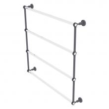 Allied Brass PG-28D-36-GYM - Pacific Grove Collection 4 Tier 36 Inch Ladder Towel Bar with Dotted Accents - Matte Gray