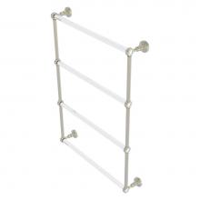 Allied Brass PG-28G-24-PNI - Pacific Grove Collection 4 Tier 24 Inch Ladder Towel Bar with Grooved Accents - Polished Nickel