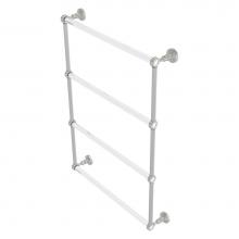 Allied Brass PG-28G-24-SN - Pacific Grove Collection 4 Tier 24 Inch Ladder Towel Bar with Grooved Accents - Satin Nickel