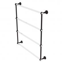 Allied Brass PG-28G-30-ORB - Pacific Grove Collection 4 Tier 30 Inch Ladder Towel Bar with Grooved Accents - Oil Rubbed Bronze