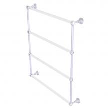 Allied Brass PG-28G-30-SCH - Pacific Grove Collection 4 Tier 30 Inch Ladder Towel Bar with Grooved Accents - Satin Chrome