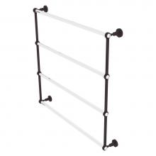 Allied Brass PG-28G-36-ABZ - Pacific Grove Collection 4 Tier 36 Inch Ladder Towel Bar with Grooved Accents - Antique Bronze