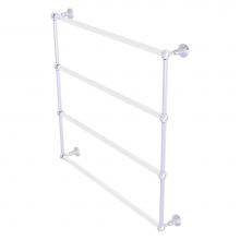 Allied Brass PG-28G-36-PC - Pacific Grove Collection 4 Tier 36 Inch Ladder Towel Bar with Grooved Accents - Polished Chrome